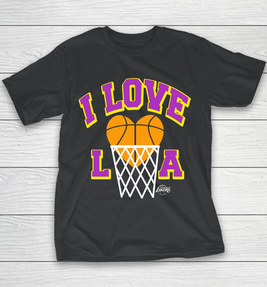 Homage Los Angeles Lakers Hometown I Love La Youth T-Shirt