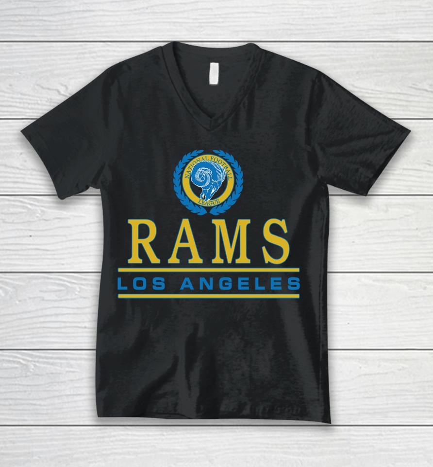 Homage Los Angeles Rams Crest Unisex V-Neck T-Shirt