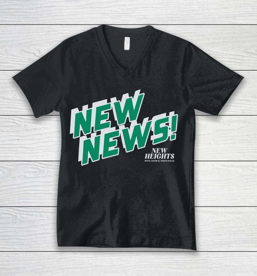 Homage Men's New Heights New News Unisex V-Neck T-Shirt