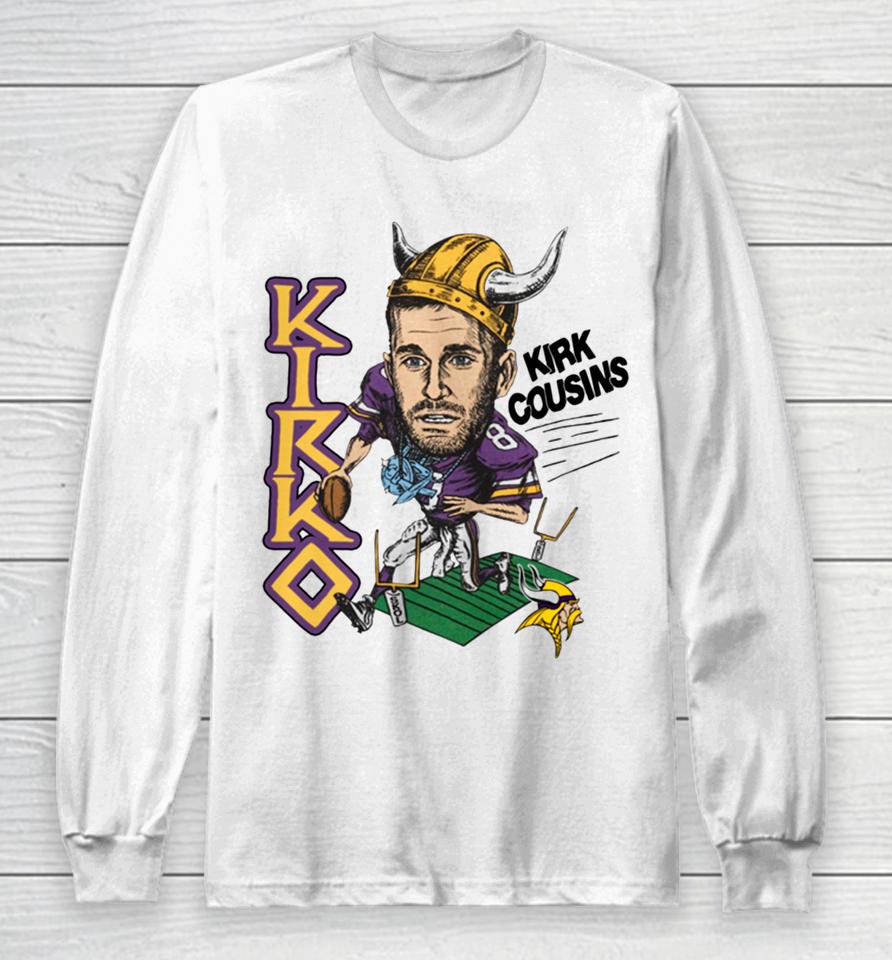 Homage Minnesota Vikings Kirk Cousins Long Sleeve T-Shirt