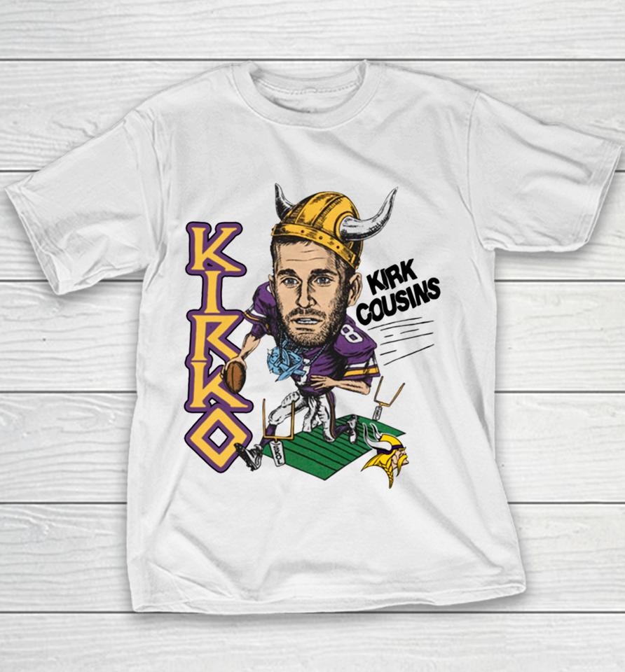 Homage Minnesota Vikings Kirk Cousins Youth T-Shirt