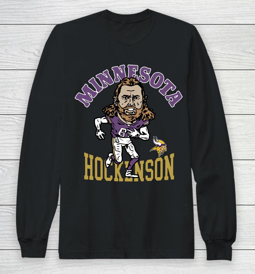 Homage Minnesota Vikings Tj Hockenson Long Sleeve T-Shirt