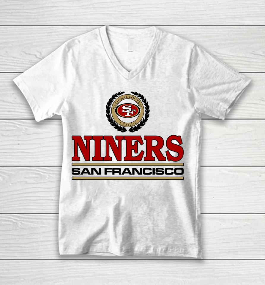 Homage Ncaa San Francisco 49Ers Crest Unisex V-Neck T-Shirt