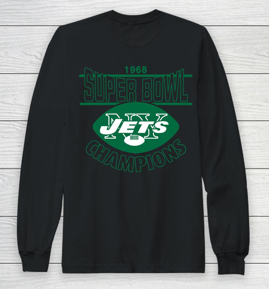 Homage New Yorks Jets Super Bowl Iii Champs Long Sleeve T-Shirt