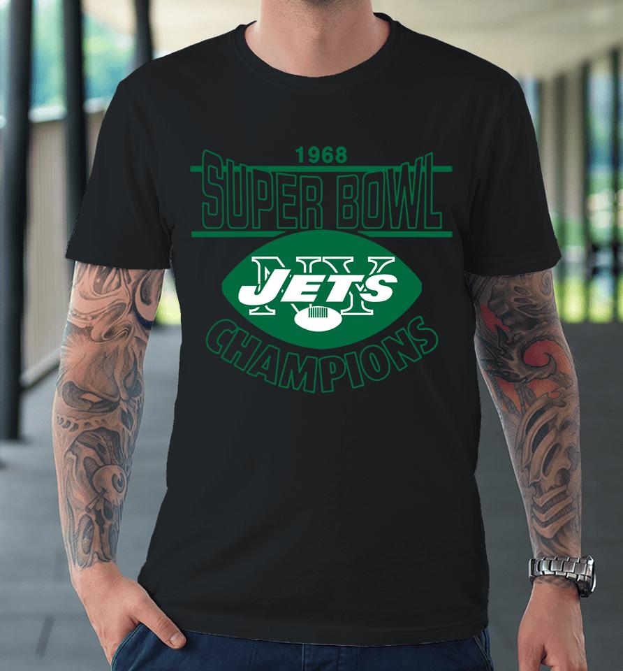 Homage New Yorks Jets Super Bowl Iii Champs Premium T-Shirt