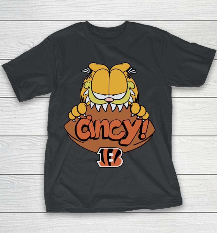 Homage Nfl 2022 Garfield X Cincinnati Bengals Youth T-Shirt