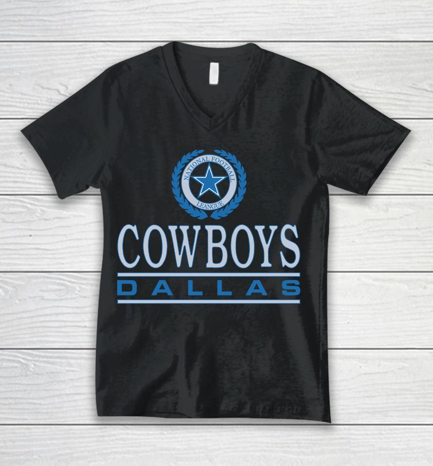 Homage Nfl Dallas Cowboys Crest Unisex V-Neck T-Shirt