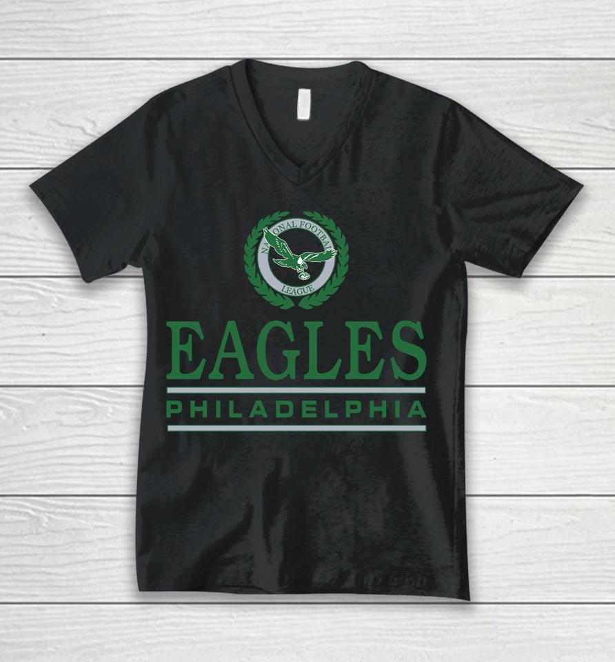 Homage Nfl Philadelphia Eagles Crest Unisex V-Neck T-Shirt