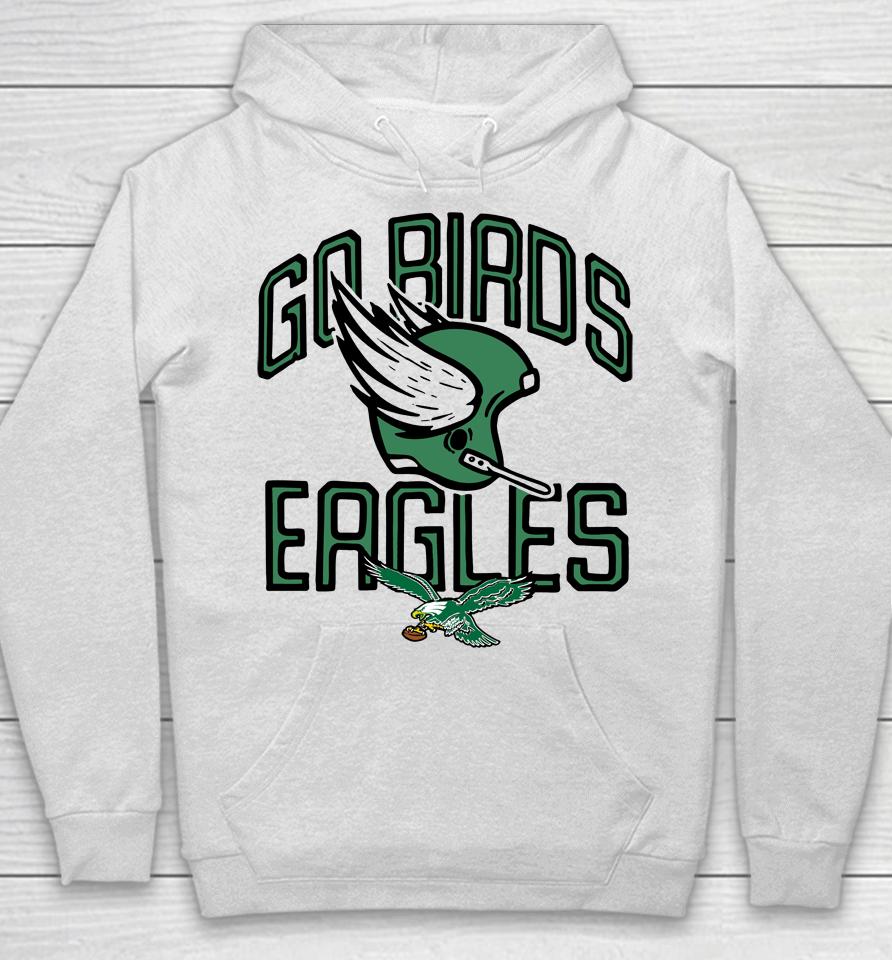 Homage Nfl Philadelphia Eagles Go Birds Hetmet Logo Hoodie
