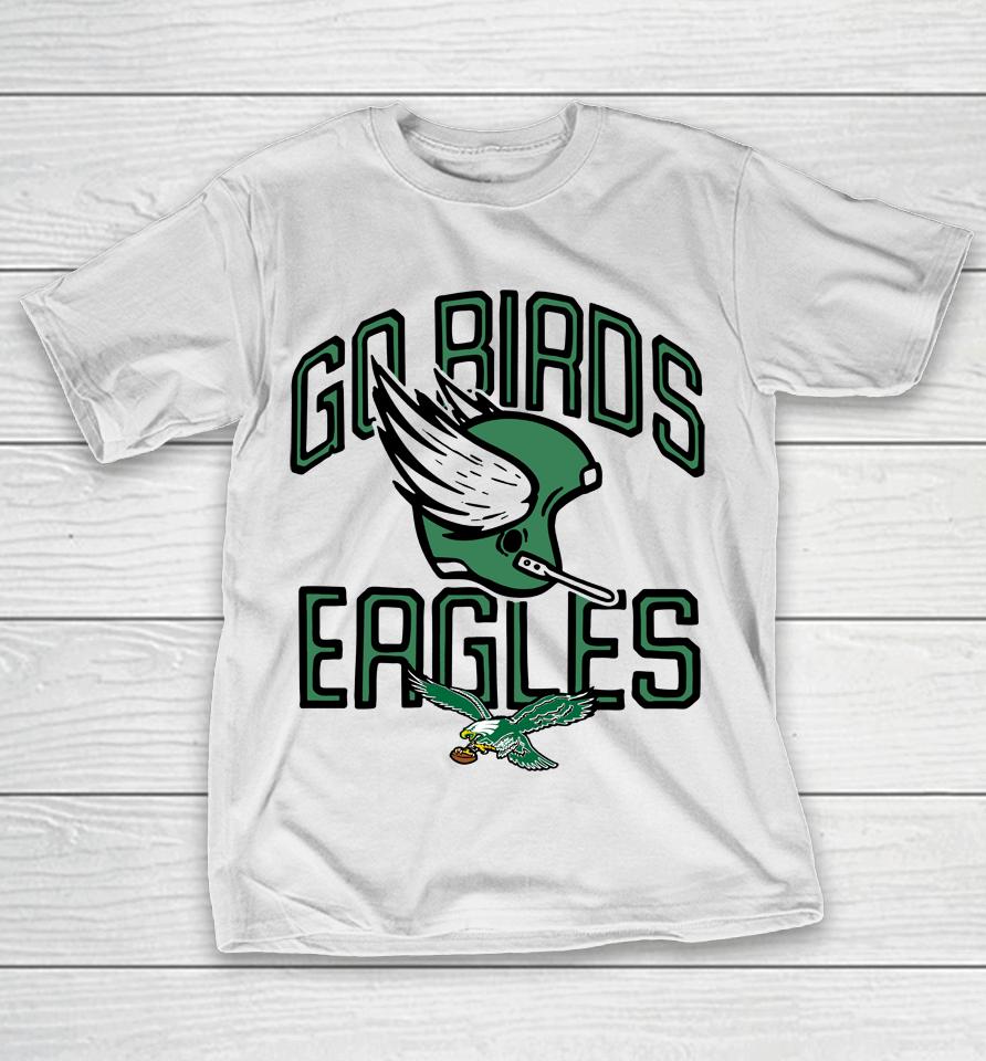 Homage Nfl Philadelphia Eagles Go Birds Hetmet Logo T-Shirt