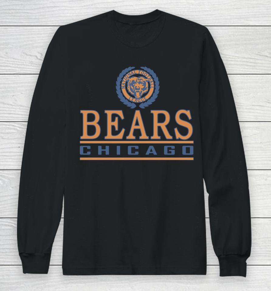 Homage White Chicago Bears Crest Long Sleeve T-Shirt