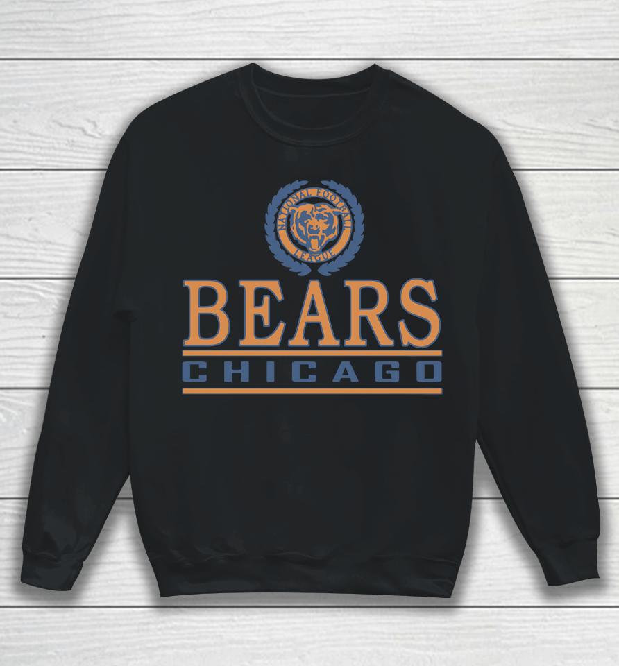 Homage White Chicago Bears Crest Sweatshirt
