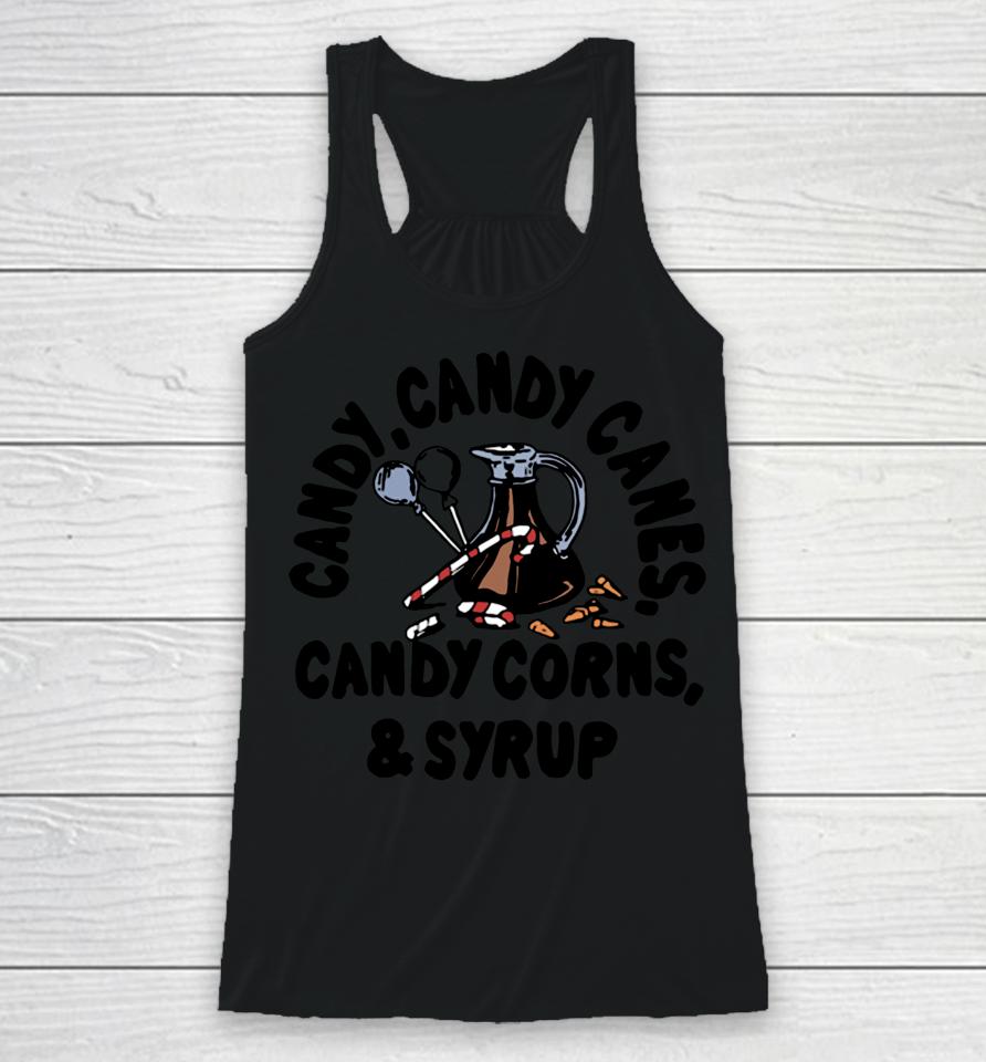 Homage Youth Candy Candy Canes Candy Corns And Syrup Racerback Tank