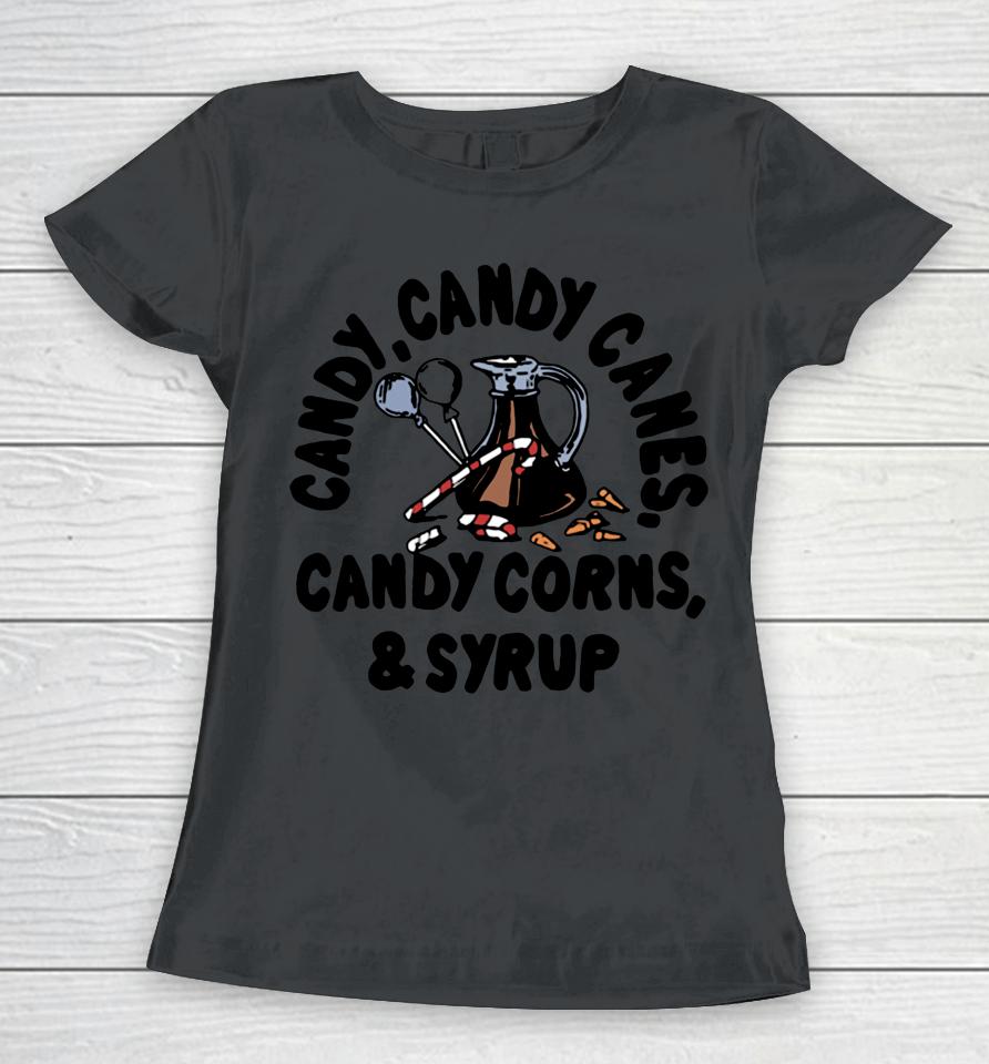 Homage Youth Candy Candy Canes Candy Corns And Syrup Women T-Shirt