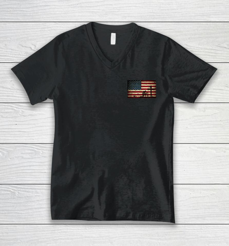 Home Of The Free Because Of The Brave Veterans Unisex V-Neck T-Shirt