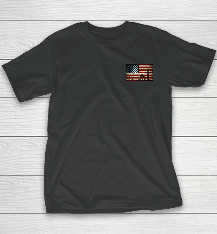 Home Of The Free Because Of The Brave Veterans Youth T-Shirt