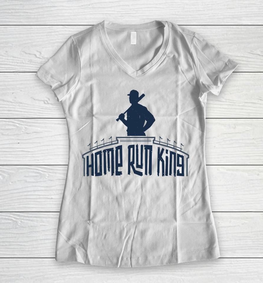 Home Run King Women V-Neck T-Shirt