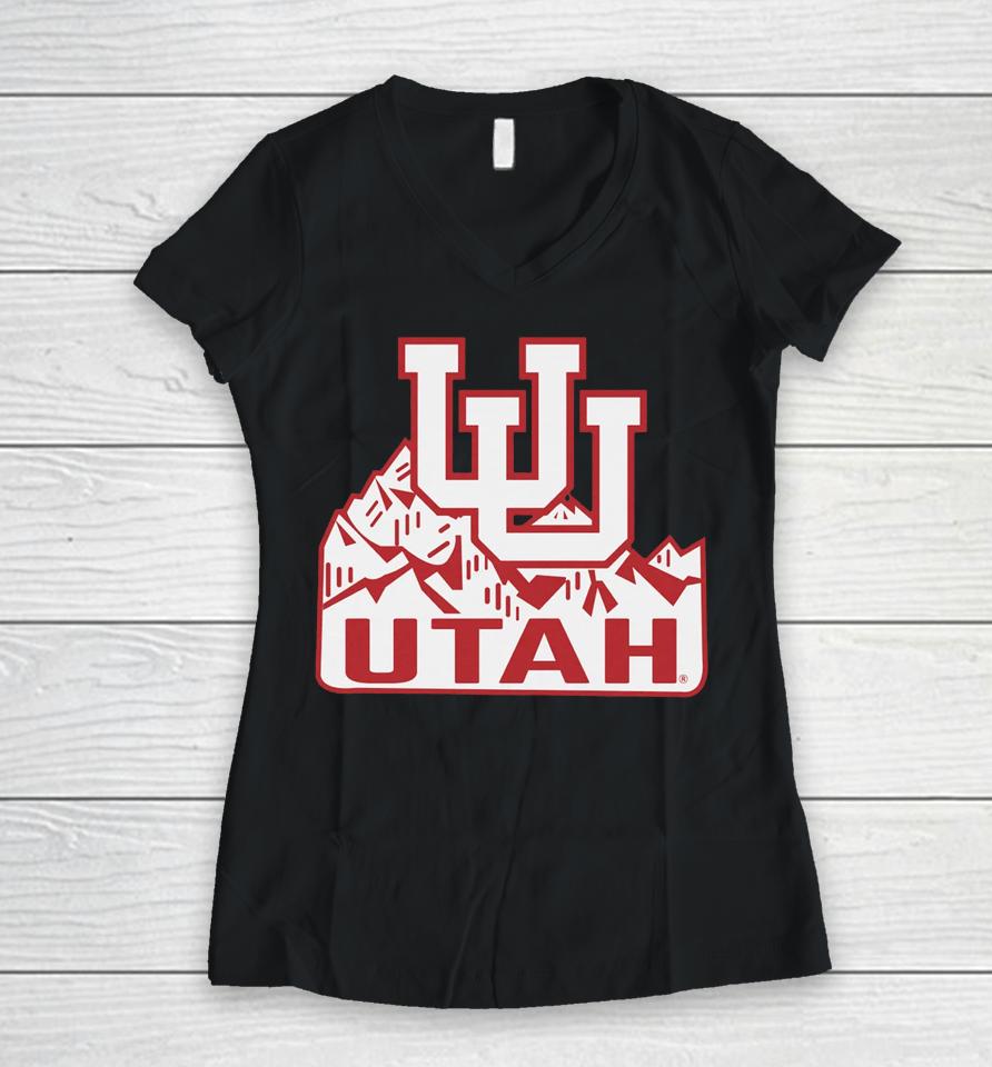 Homefield Apparel Utah Mountains Women V-Neck T-Shirt