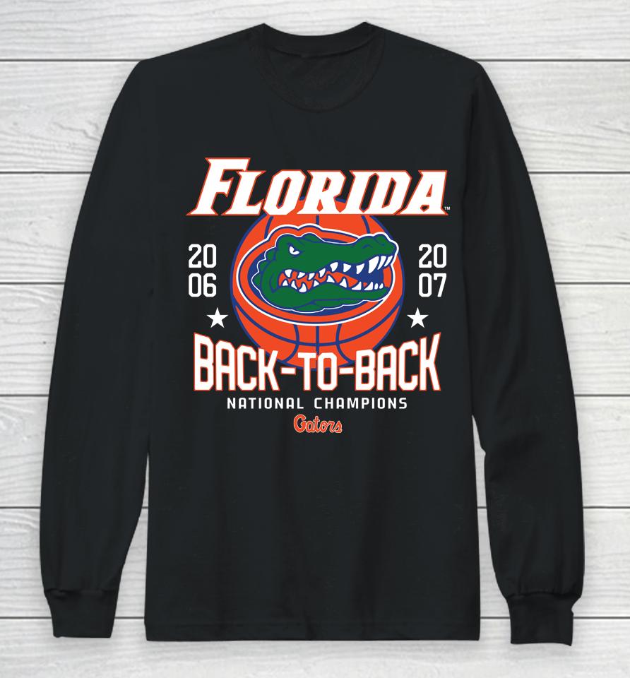 Homefield Florida Gators Back To Back National Champs Royal Long Sleeve T-Shirt