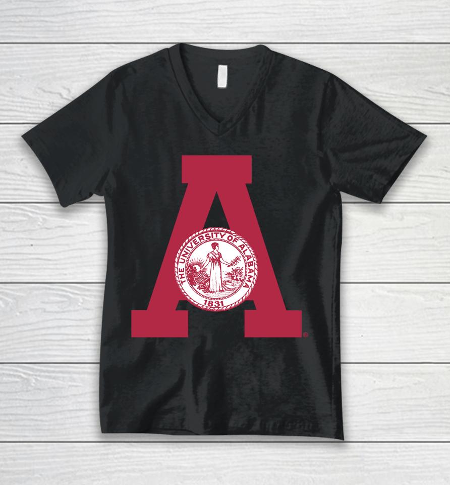 Homefield White Vintage University Of Alabama Seal Unisex V-Neck T-Shirt