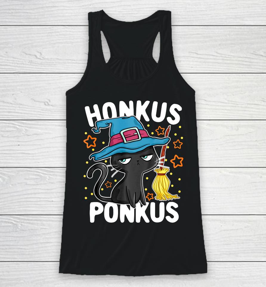 Honkus Ponkus Halloween Cute Hocus Witches Pocus Racerback Tank