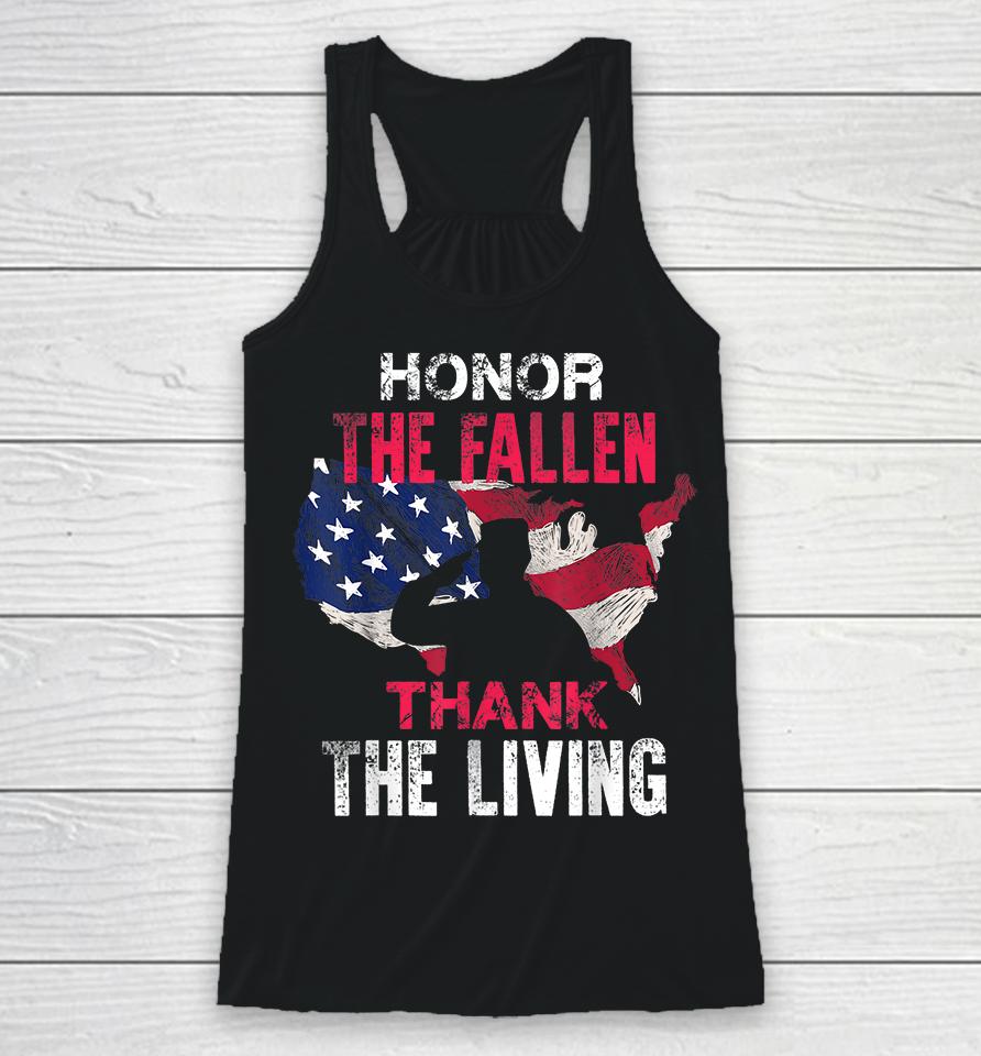 Honor The Fallen Thank The Living Racerback Tank