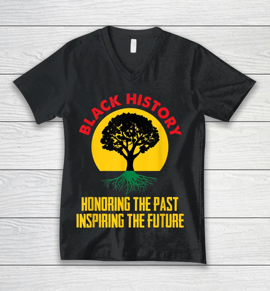 Honoring Past Inspiring Future Black History Month Unisex V-Neck T-Shirt