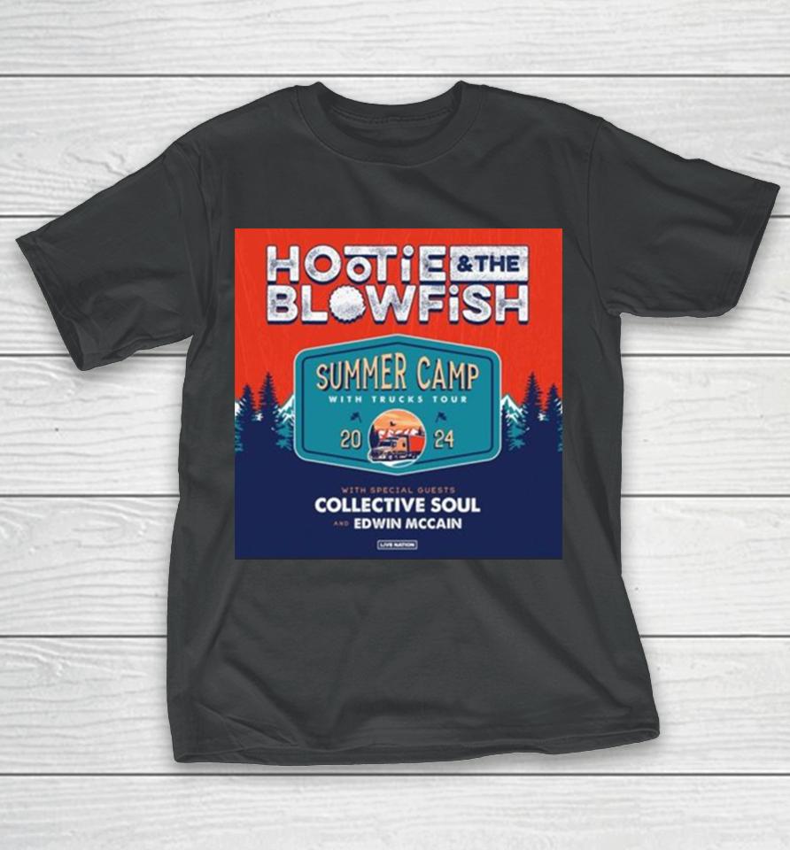 Hootie &Amp; The Blowfish Tap Collective Soul And Edwin Mccain For Summer Camp With Trucks Tour 2024 T-Shirt