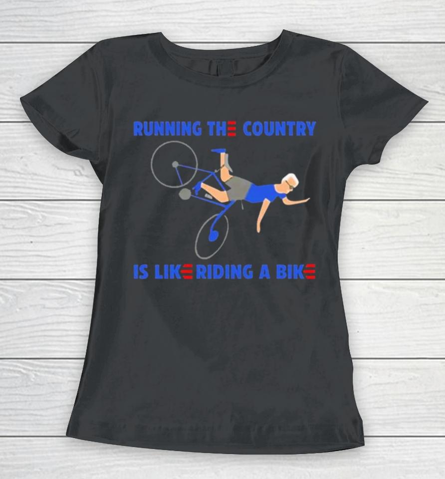 Horrible Biden Falling From Bike Women T-Shirt