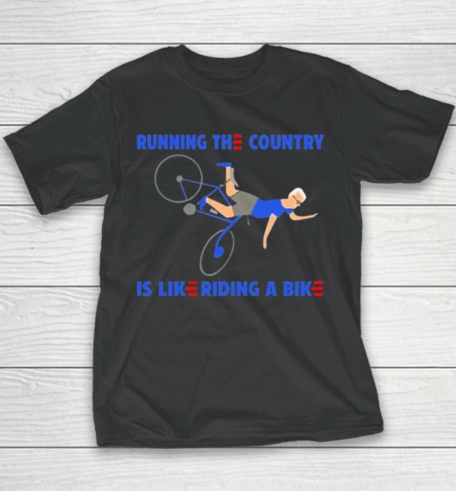 Horrible Biden Falling From Bike Youth T-Shirt