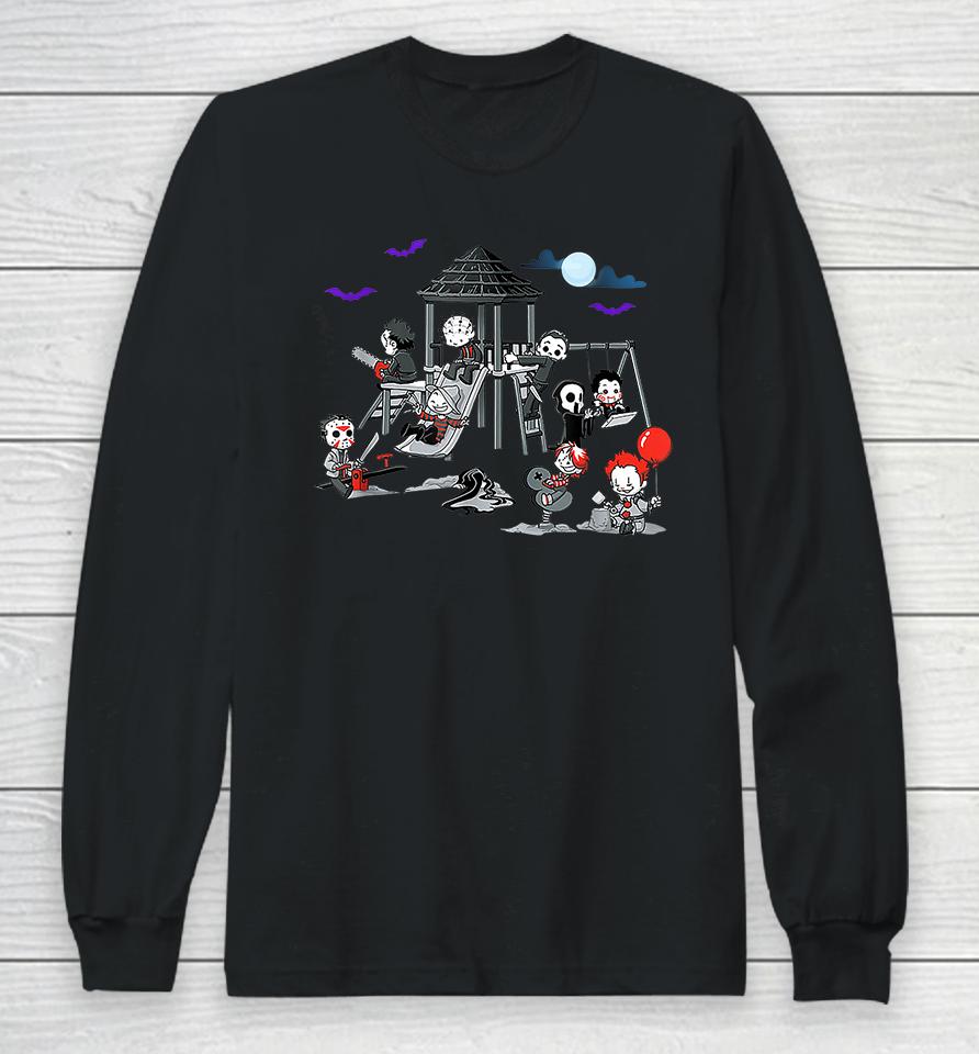 Horror Clubhouse In Park Halloween Long Sleeve T-Shirt