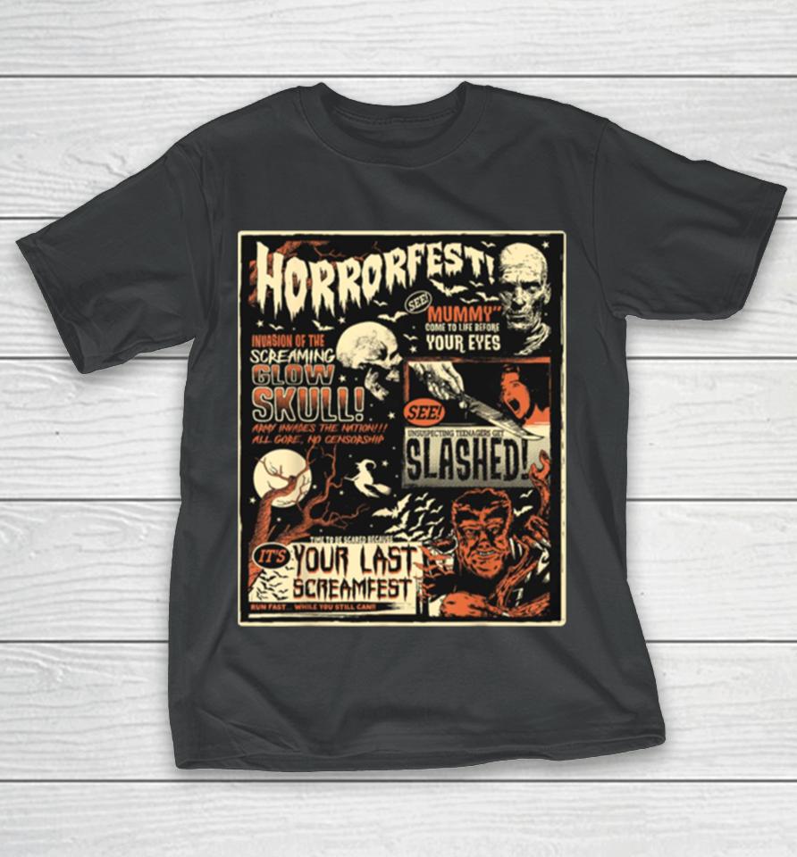 Horrorfest Movie Terror Old Time Halloween T-Shirt