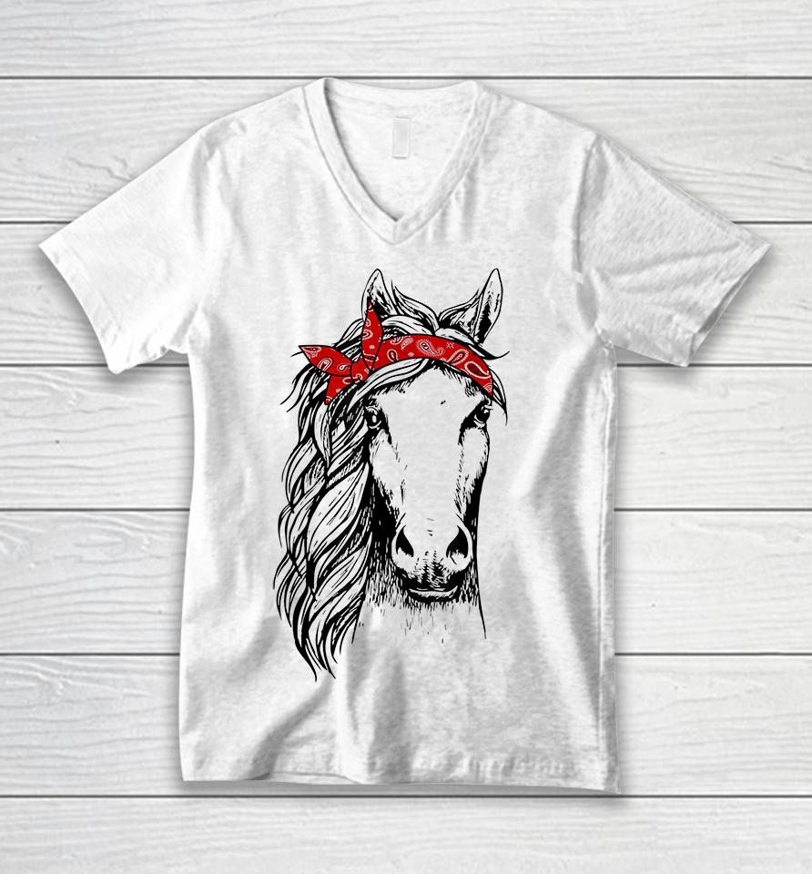 Horse Bandana Unisex V-Neck T-Shirt