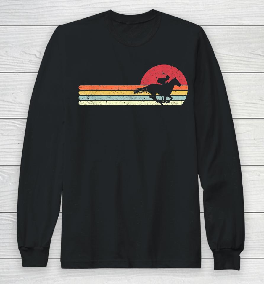 Horse Racing Retro Long Sleeve T-Shirt