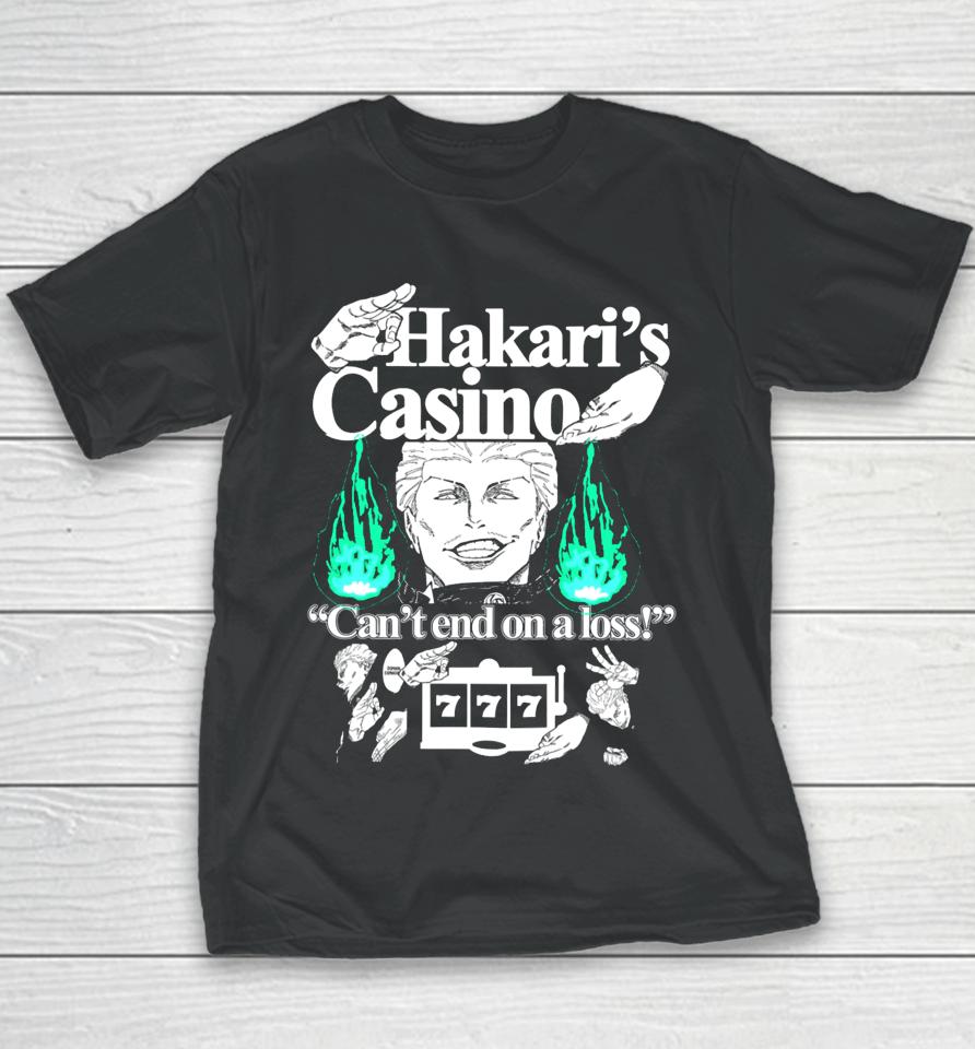 Hoshipieces Hakari's Casino Can't End On A Loss Youth T-Shirt
