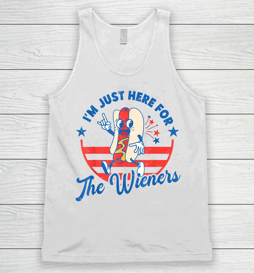 Hot Dog I'm Just Here For The Wieners 4Th Of July Unisex Tank Top