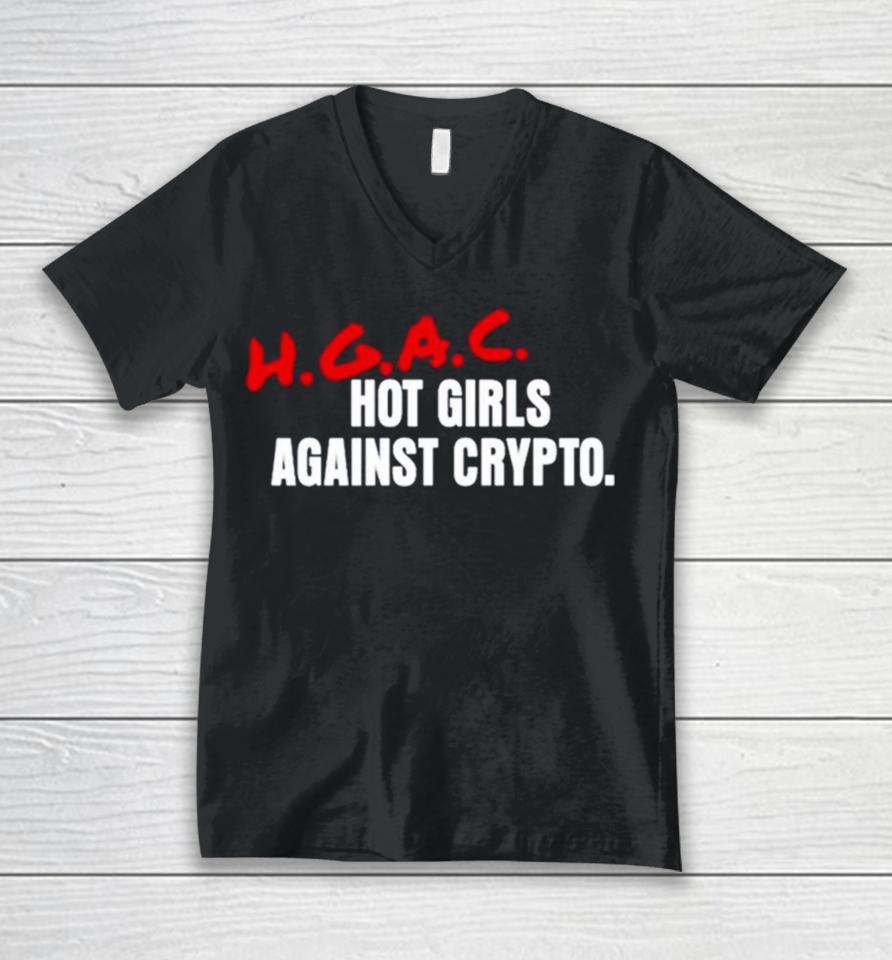 Hot Girls Against Crypto Hgac Unisex V-Neck T-Shirt