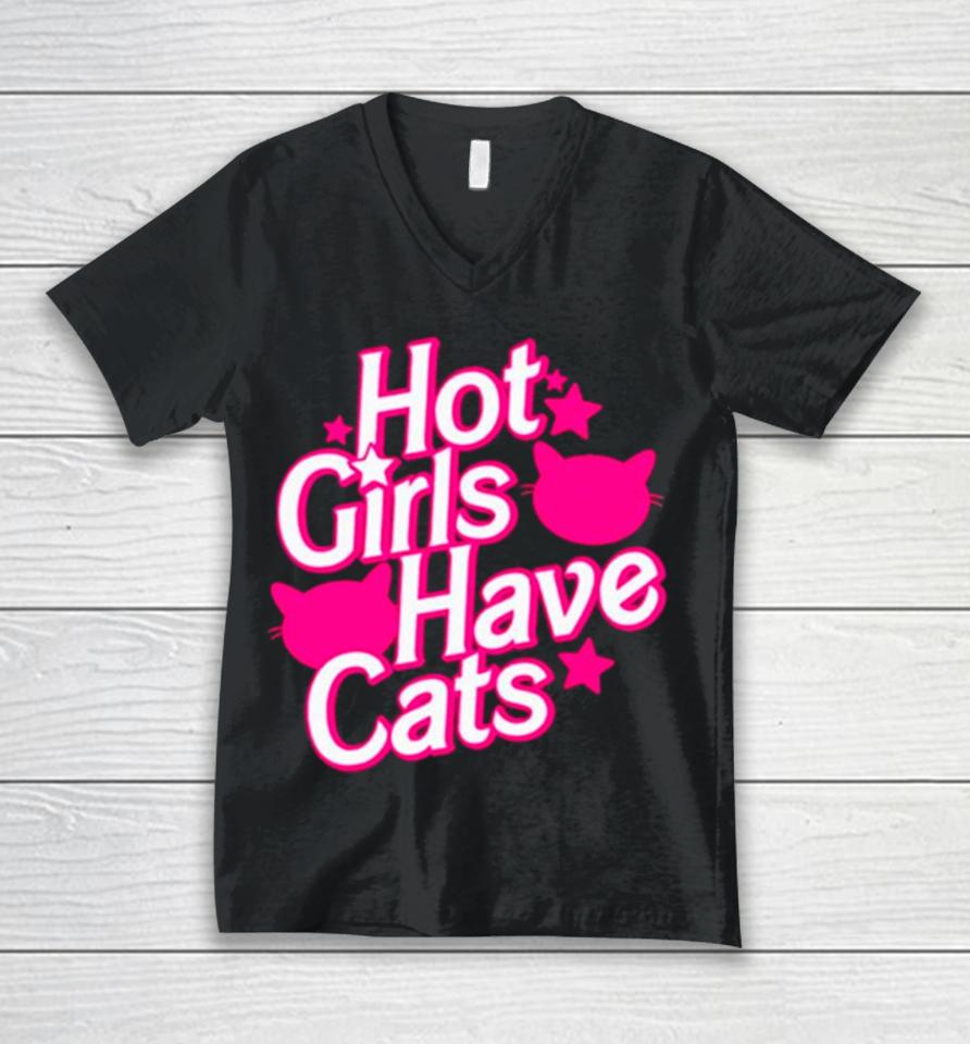Hot Girls Have Cats Barbie Movie Unisex V-Neck T-Shirt