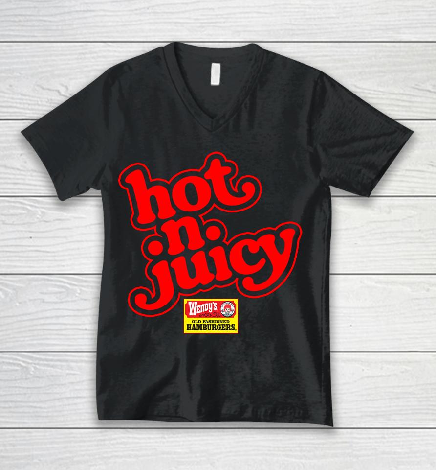 Hot N Juicy Wendy Hamburgers Unisex V-Neck T-Shirt