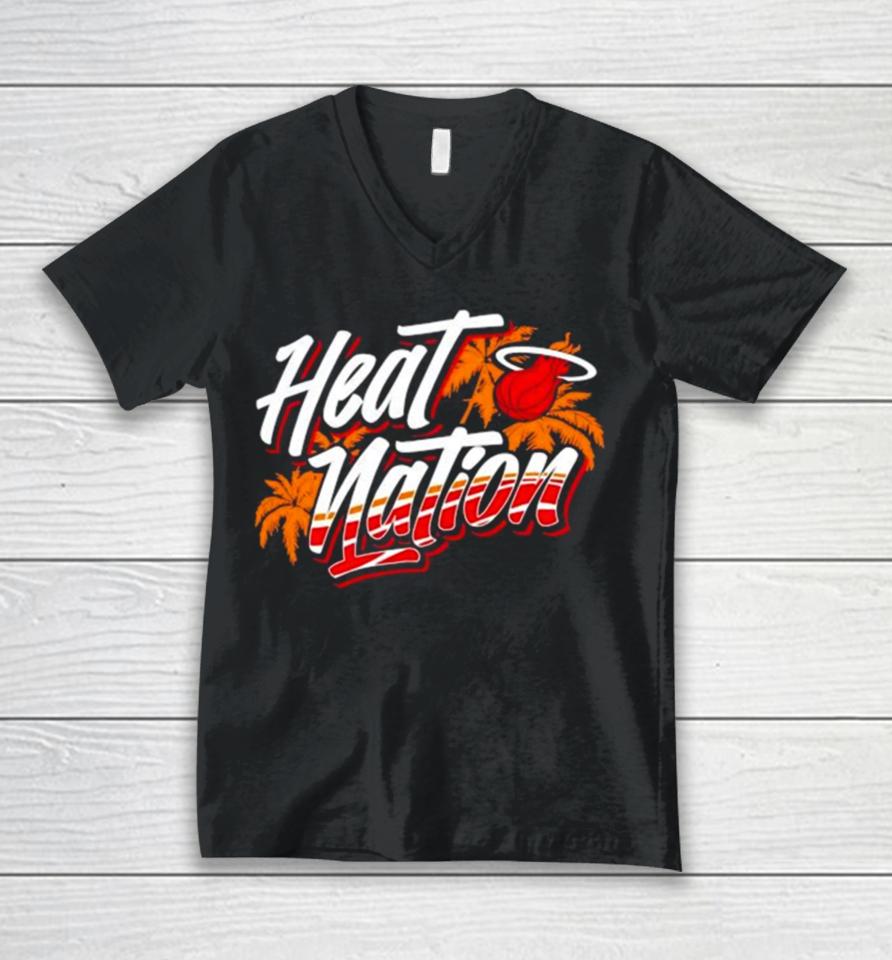 Hot Summer Miami Heat Nation Basketball Unisex V-Neck T-Shirt