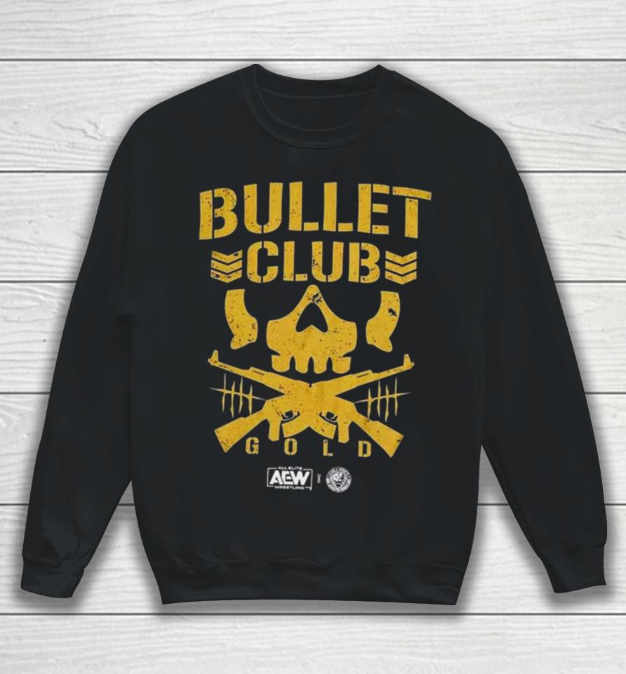 Hot Topic All Elite Wrestling Bullet Club Gold Aew Sweatshirt
