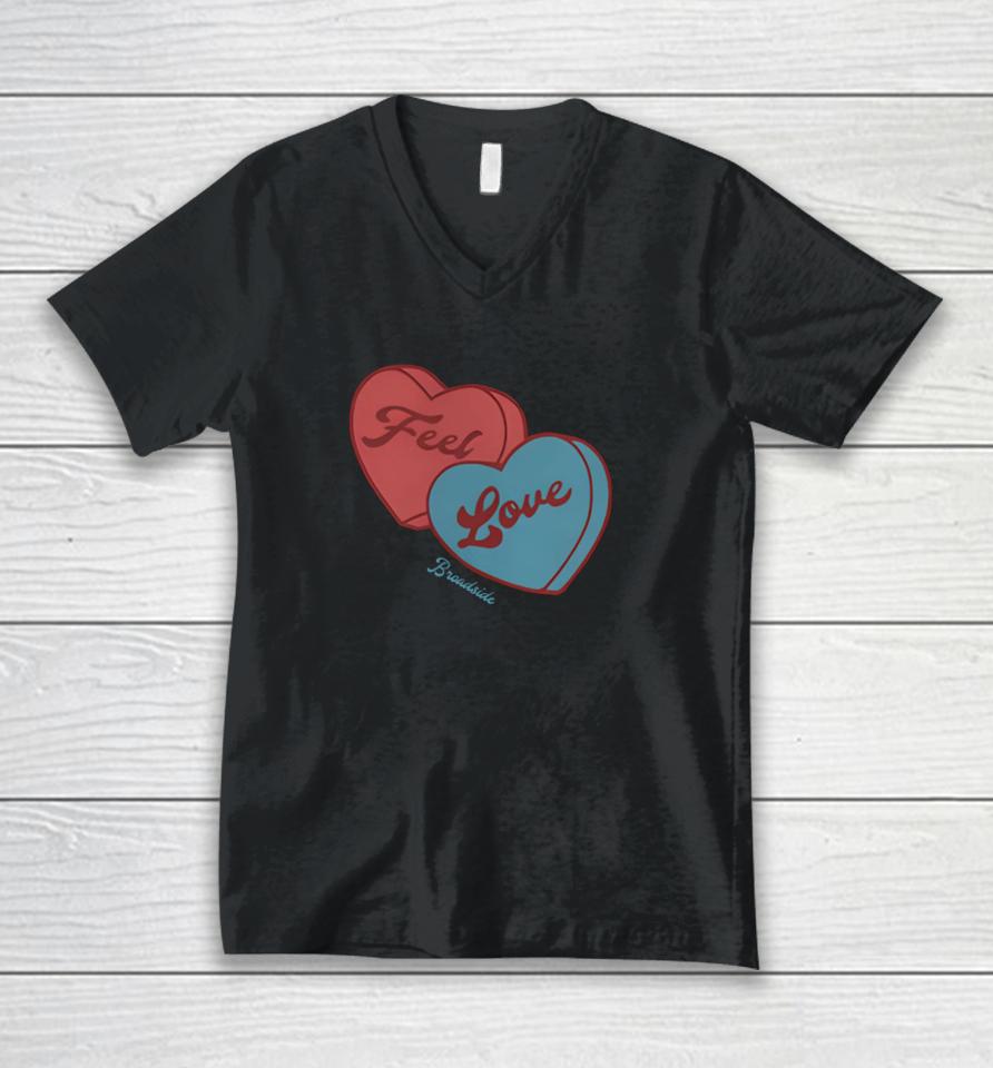 Hotelbleu Feel Love Sweetheart Unisex V-Neck T-Shirt