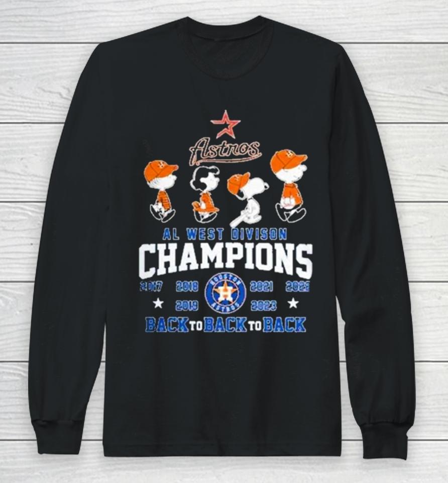 Houston Astros Al West Divison Champions Long Sleeve T-Shirt