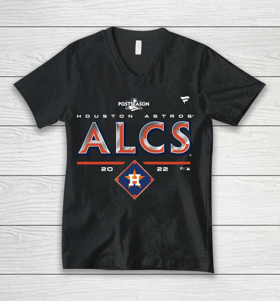 Houston Astros Alcs Schedule 2022 Clinch Locker Room Unisex V-Neck T-Shirt