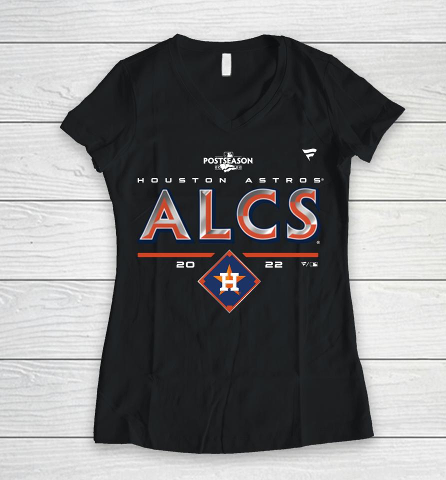 Houston Astros Alcs Schedule 2022 Clinch Locker Room Women V-Neck T-Shirt