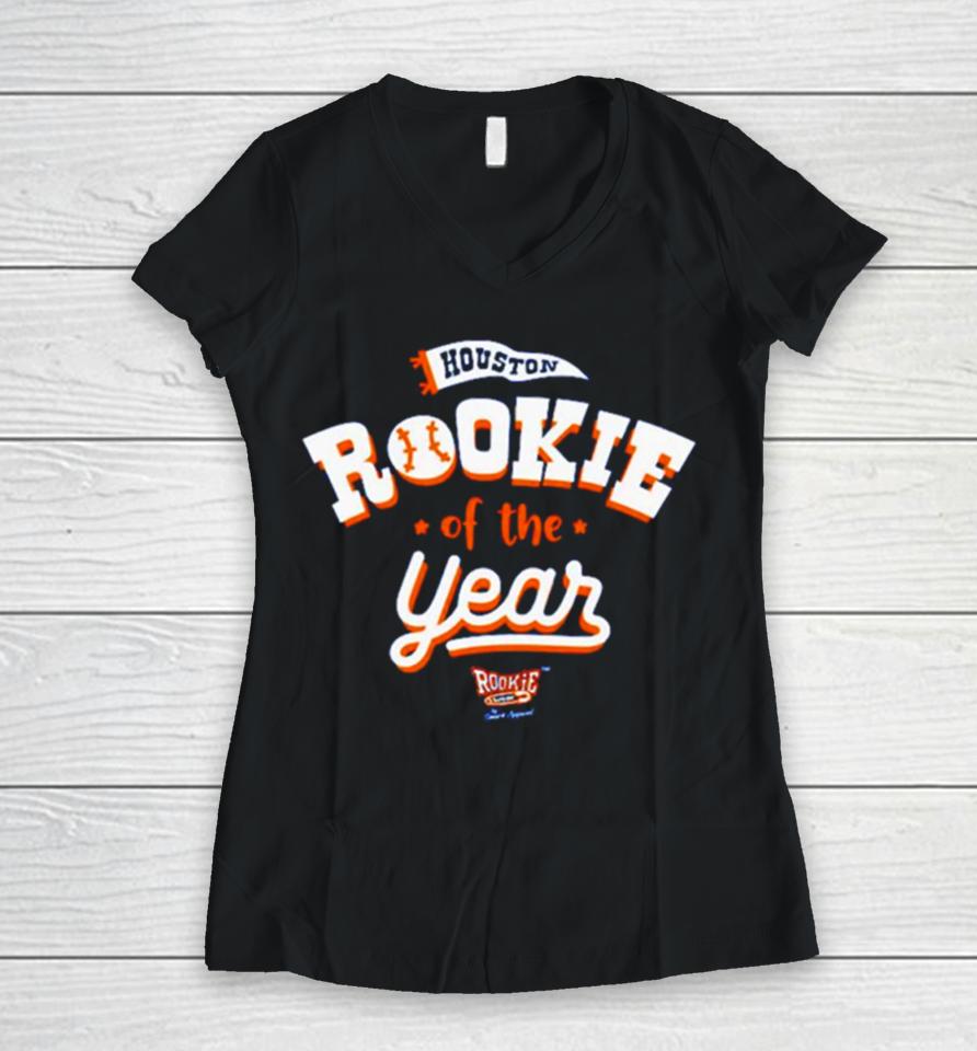 Houston Astros Baseball Mlb Rookie Of The Year Women V-Neck T-Shirt