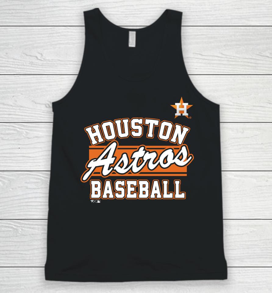 Houston Astros Fanatics Branded Heather Navy Quick Out Tri-Blend Unisex Tank Top