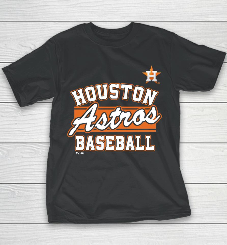 Houston Astros Fanatics Branded Heather Navy Quick Out Tri-Blend Youth T-Shirt