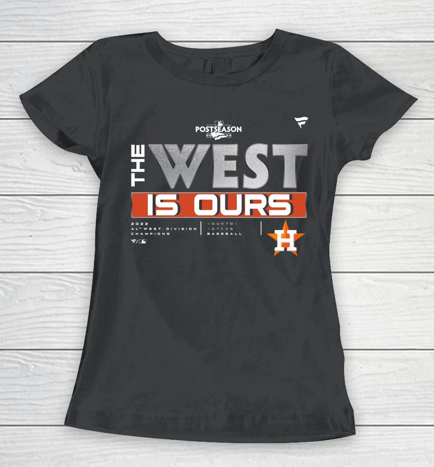 Houston Astros Fanatics Branded Navy 2022 Al West Division Champions Locker Room Women T-Shirt