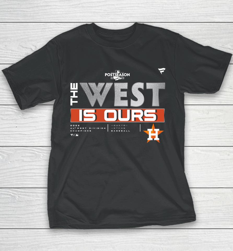 Houston Astros Fanatics Branded Navy 2022 Al West Division Champions Locker Room Youth T-Shirt
